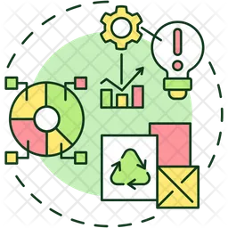 Análise de fluxo de materiais  Ícone