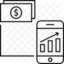 Crescimento Analise De Lucro Analise Movel Ícone