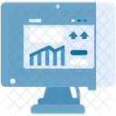 Analise De Mercado Grafico De Crescimento Grafico Ícone