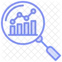Icone De Linha Duotonica De Pesquisa Analitica Ícone