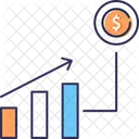 Crescimento Analise Financeira Grafico De Barras Ícone