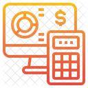 Economia Calculadora Computador Ícone