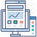 Analise On Line Infografico De Dados Desenvolvimento Web Ícone