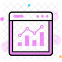 Grafico De Tendencias Analise De Tendencias On Line Apresentacao Estatistica Ícone