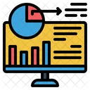 Analise De Grafico Monitoramento Crescimento De Carreira Ícone