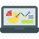 Analisis Grafico Lineal Computadora Icono