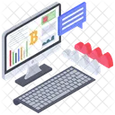 Análisis de bitcoins  Icono
