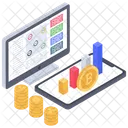 Análisis de bitcoins  Icono