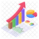 Grafico De Datos Crecimiento Empresarial Analisis De Crecimiento Icono