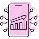 Analisis De Datos Color Sombra Linea Fina Icono Icono