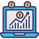 Analisis De Datos Grafico Financiero Grafico De Crecimiento Icono