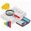 Analisis De Datos Grafico Financiero Infografia Icono