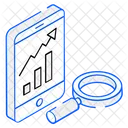 Analisis De Datos Analisis Movil Grafico En Linea Icono