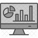 Analisis De Datos Analisis De Graficos Graficos En Linea Icono