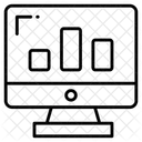 Analisis En Linea Grafico De Barras Analisis De Datos Icono