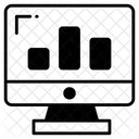 Analisis En Linea Grafico De Barras Analisis De Datos Icono