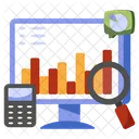 Analisis De Datos En Linea Infografia En Linea Estadisticas アイコン