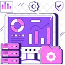 Analisis De Datos En Linea Infografia Estadisticas Icono