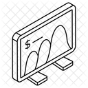 Analisis De Datos En Linea Grafico En Linea Diagrama En Linea Icon