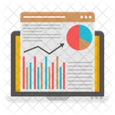 Analisis De Datos En Linea Infografia Estadisticas Web Icon