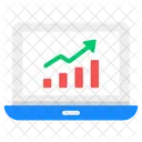 Analisis De Datos En Linea Analisis De Datos Grafico De Crecimiento Icono