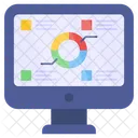 Analisis De Datos En Linea Infografia En Linea Estadisticas En Linea Icon