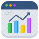 Grafico En Linea Grafico En Linea Analisis De Datos En Linea Icono