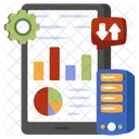 Analisis De Datos Moviles Infografia En Linea Estadisticas En Linea Icono