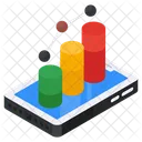 Analisis De Datos Moviles Infografia En Linea Estadisticas En Linea Icono