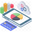 Analisis De Datos Moviles Analisis En Linea Infografia Icono