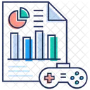 Analisis De Juegos Grafico De Barras Analisis Icono