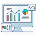 Analisis En Linea Analisis De Mercado Grafico En Linea Icono