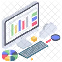 Analisis De Negocios Analisis En Linea Infografia De Negocios Icono