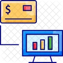 Negocio Electronico Analisis De Pagos Tarjeta De Credito Icono