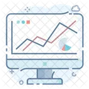 Grafico De Crecimiento Grafico De Aumento Crecimiento De Ventas Icono