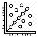 Estadisticas Analisis De Datos Grafico De Puntos Icon