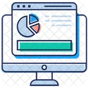 Analisis En Linea Informe De Diagrama De Barras Analisis De Crecimiento Icono