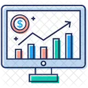 Analisis En Linea Informe De Diagrama De Barras Analisis De Crecimiento Icono