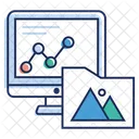 Estadisticas Analisis En Linea Grafico De Datos Icono