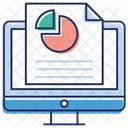 Grafico Circular Analisis De Datos Analisis De Negocios En Linea Icono