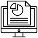 Computacion En La Nube Analisis De Graficos Analisis De Negocios En Linea Icono