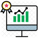 Grafico Analisis En Linea Analisis De Estudio Icono