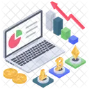 Analisis En Linea Estadisticas De Bitcoin Analisis De Datos Icono