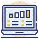 Datos En Linea Analisis De Datos Infografia Icono