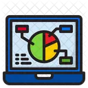 Portatil Informe Grafico Circular Icono