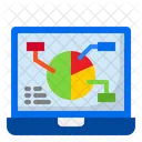 Portatil Informe Grafico Circular Icono