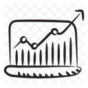 Analisis En Linea Grafico De Crecimiento Crecimiento Empresarial Icono