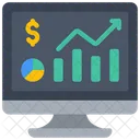 Analisis En Linea Analisis En Linea Crecimiento Financiero Icono