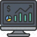 Analisis En Linea Analisis En Linea Crecimiento Financiero Icono