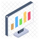 Estadisticas En Linea Analisis En Linea Infografias En Linea Icono